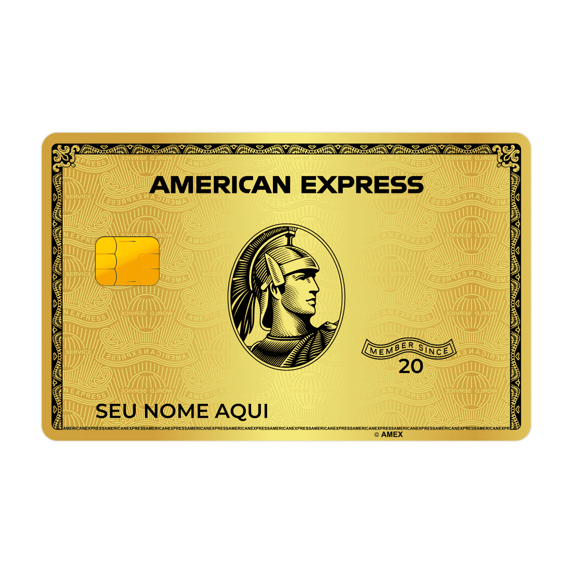CAPACARD - Película Adesiva Para Cartão Frente e Verso - Amex Gold CAPACARD - Película Adesiva Para Cartão Frente e Verso - Amex Gold